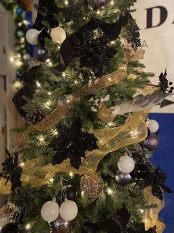 Christmas Tree With All The Ornaments