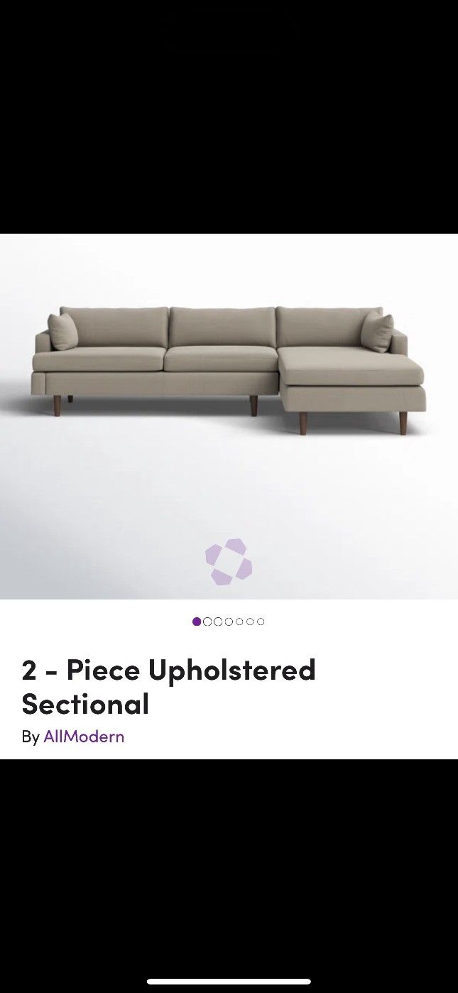 Wayfair Sectional Couch 2-piece