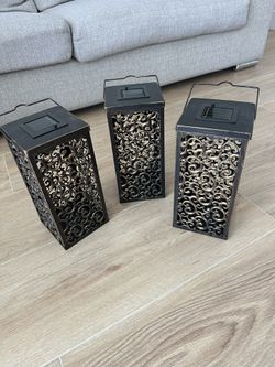 Set Of Bronze Solar Lights