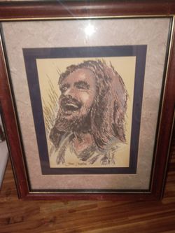 JESUS LAUGHING FRAMED PICTURE