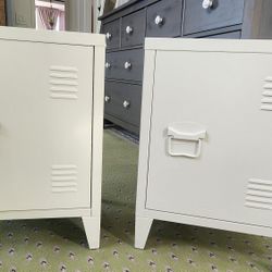 Metal Storage Cabinets/nightstands/end tables. 