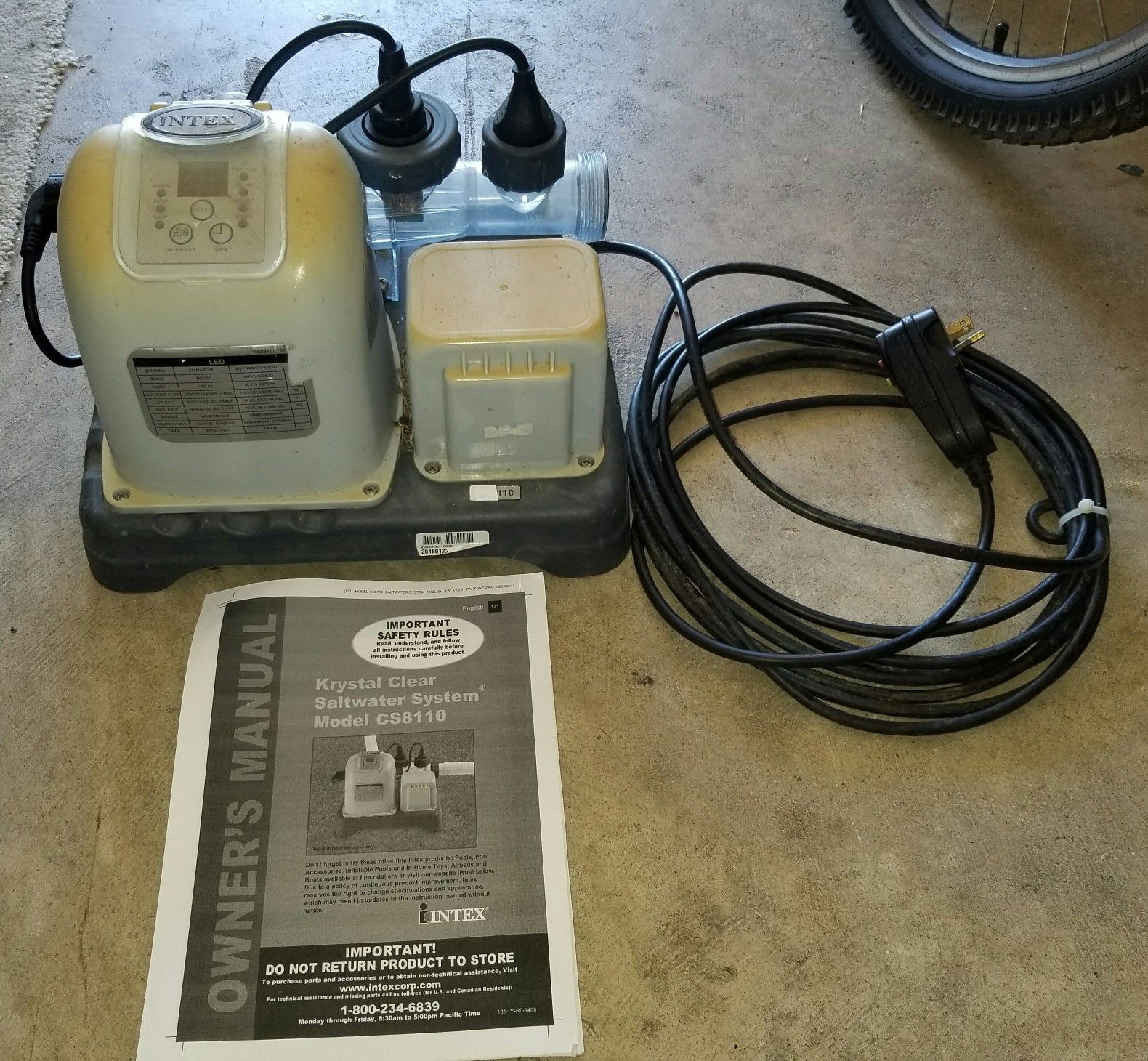 Intex Krystal Clear Saltwater System for Above Ground Pool Model CS8110
