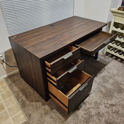Wooden Desk And Office Chair