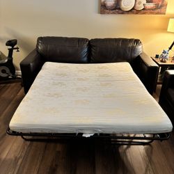Leather Sofa Bed And Love Seat 