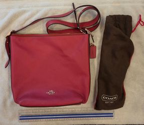 Coach Pink Fuscia Pebbled Leather Bucket Bag