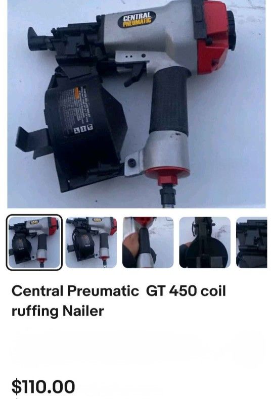 CentralPreumatic GT 450coil ruffing Nailer