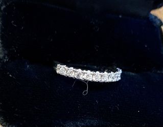 Certified 14kt White Gold With 1/2 Carat Diamond Band. Appraisal For $900 Thumbnail