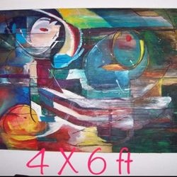 ONE OF A KIND!! Local artist!! ORIGINAL painting - 4 X 6 ft
