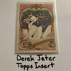 Derek Jeter New York Yankees Hall of Fame Shortstop Topps Short Print Insert Card. 