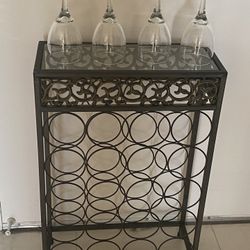 Vintage Iron Standing Wine Rack