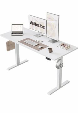 Agilestic 48 * 24 Inch Height Adjustable Electric Standing Desk, White