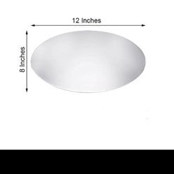 23 Oval Glass Mirror Table Centerpiece or Hanging Wall Decor 12" $55