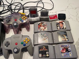 Nintendo 64 N64 Bundle – Console, Games, Controllers, Rumble Pak & Accessories