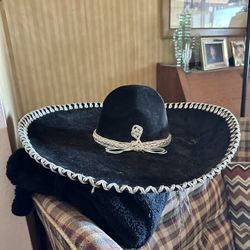 Vintage  Black Mariachi Hat