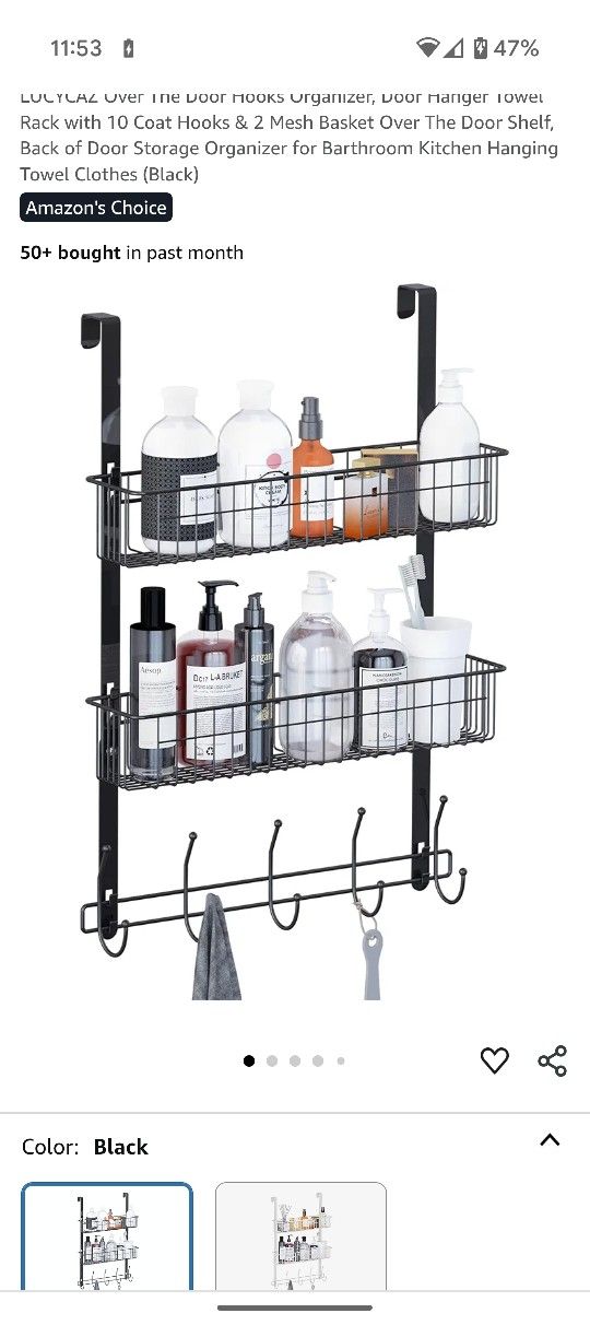 Over The Door Bathroom Organizer