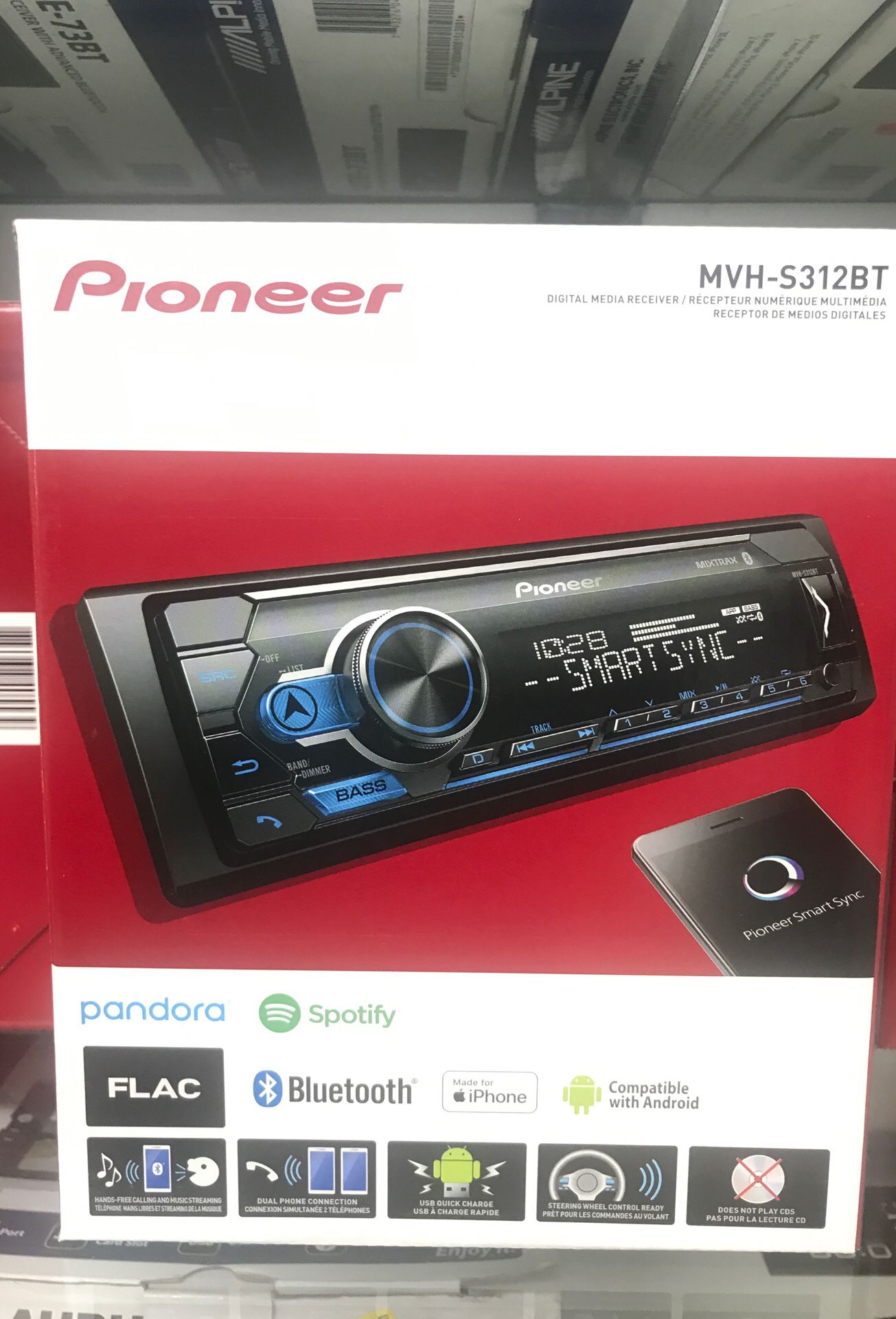 Pioneer MVH-S312BT single din headunit stereo Bluetooth aux usb he radio on saw $79. Same day install 90 day payment plan available no credit needed
