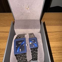 Bulova Futuro Diamond Accent Stainless Steel Bracelet Watch Set