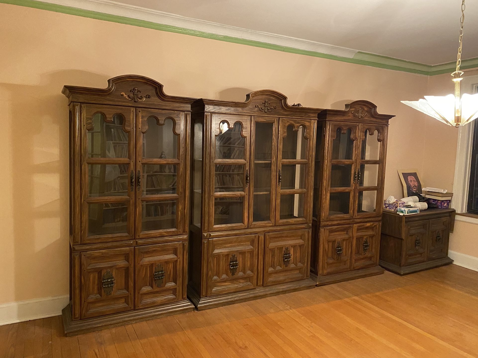 3 Vintage China Cabinets