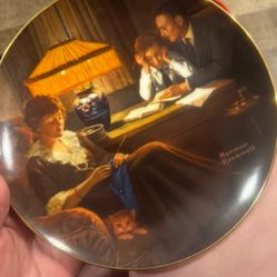 Norman Rockwell “Father’s Help” Collector Plate – Limited Edition w/ Certificate