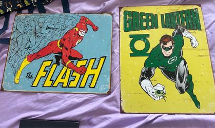 Flash + Green Lantern wall signs