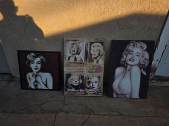 Marilyn Monroe Wall Art print on canvas Set of 3
