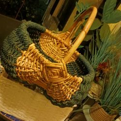 EX LARG GORGEOUS WICKER DECOR BASKET 9 FINAL PRICE LOOK MY POST TONS ITEMS
