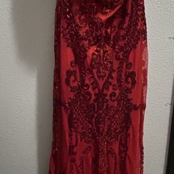 Red Sequin Dress