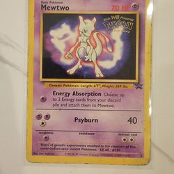 Pokemon Card Mewtwo Non Holo Black Star Promo WotC 1(contact info removed) Ultra Rare 3 HP