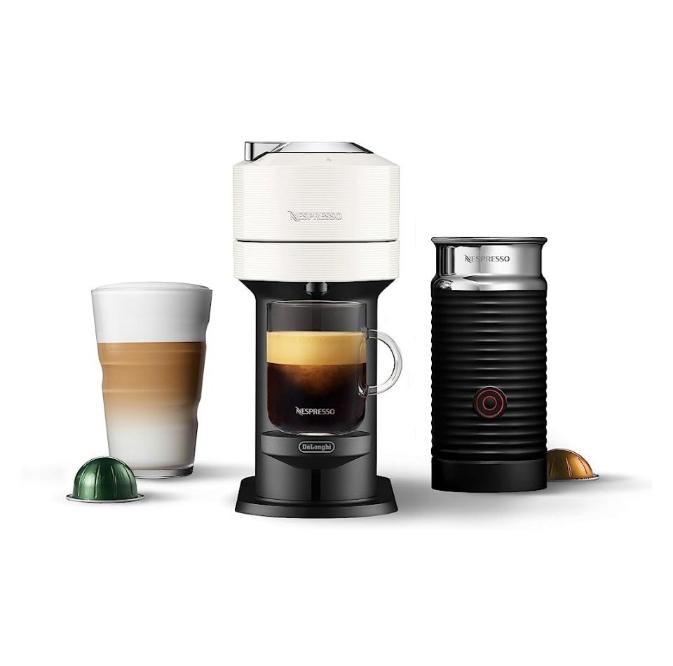 Nespresso Vertuo Next Coffee and Espresso Machine by De'Longhi with Milk Frother, 14 Ounces, WhiteBrand New