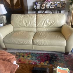 Beige Leather Couch - FREE. 