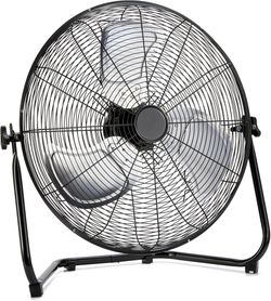 Black Metal High-Velocity Floor Fan