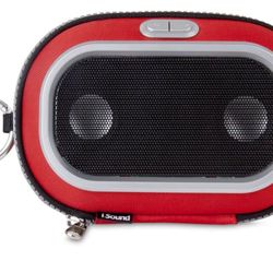 iSound Concert To Go Portable Speaker Red Includes AM/FM Transistor Radio NWTags. 
This is an iSound Concert To Go Portable Speaker Case in red. It is