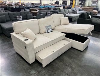 Corduroy sofa pull up bed new in box