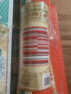 MULTI - PURPOSE INDOOR/OUTDOOR WOVEN MAT 4ft 6 in x 6ft 6 in (137 cm x 198cm)