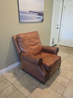 Pottery barn leather recliner chair