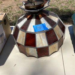 Leaded stain Glass Light Fixture