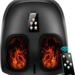 Foot Massager Machine with Heat, Upgraded Deep Kneading/Rolling Foot Massager for Delivers Pain Relief, Plantar Fasciitis, Neuropathy, Fits Up to 13