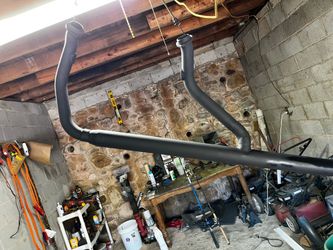 Thunder header exzaust for rigid frame sportster 2 into 1 96 to 2003