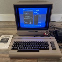 Commodore 64 With 1701 CRT Monitor. Works Great