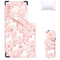 52’’*22’’,Cot Nap Mat with Pillow and Blanket, for Toddler with elastic corner straps