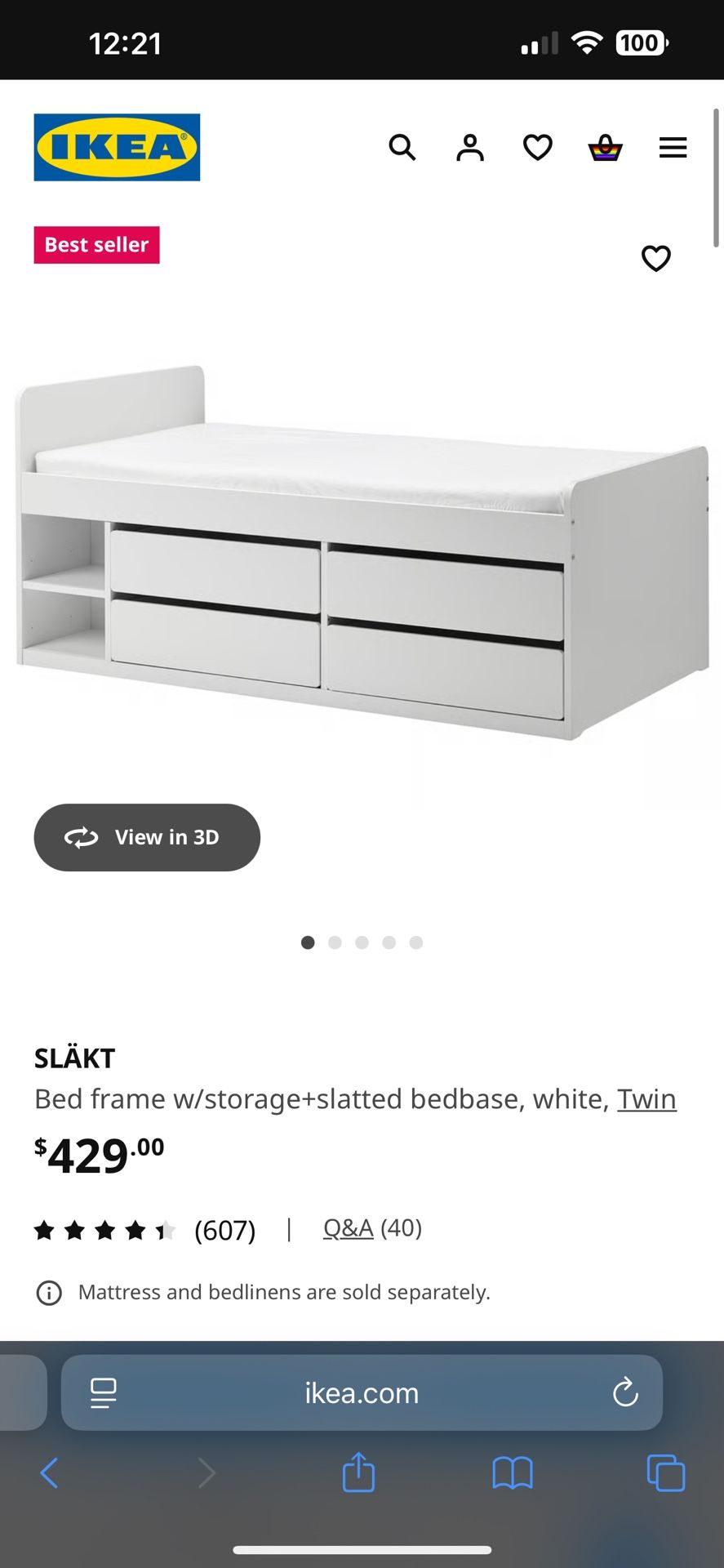 Twin Bed With Storage