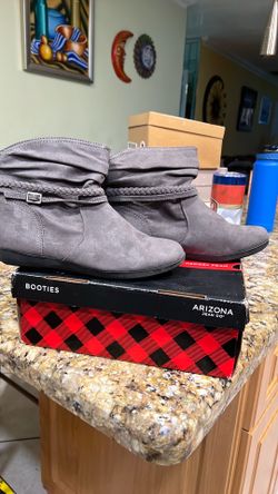 Grey Memory Foam suede Booties