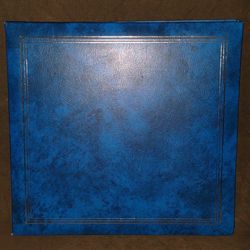 Vintage Pioneer Marble Blue Gold Accent Photo Album/Scrapbook X-Pand Post Style