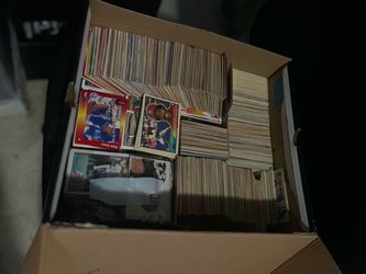 It’s a box filled up with baseball cards and basketball cards
