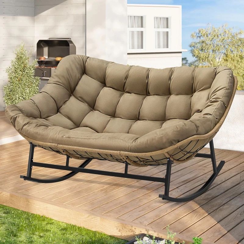 Outdoor Double Papasan Rocking Chair