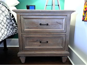 Pine Wood Nightstand - Magnussen Lancaster 2 Drawer Nightstand w/touchbar