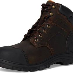NEW Sz 7 Wide Work Boots Wolverine Men Waterproof Carlsbad Cap-Toe 6" Construction ST Boot