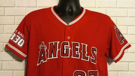 Mike Trout Los Angeles Angels #27 Red Youth Name and Number