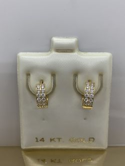14k Huggies earrings
