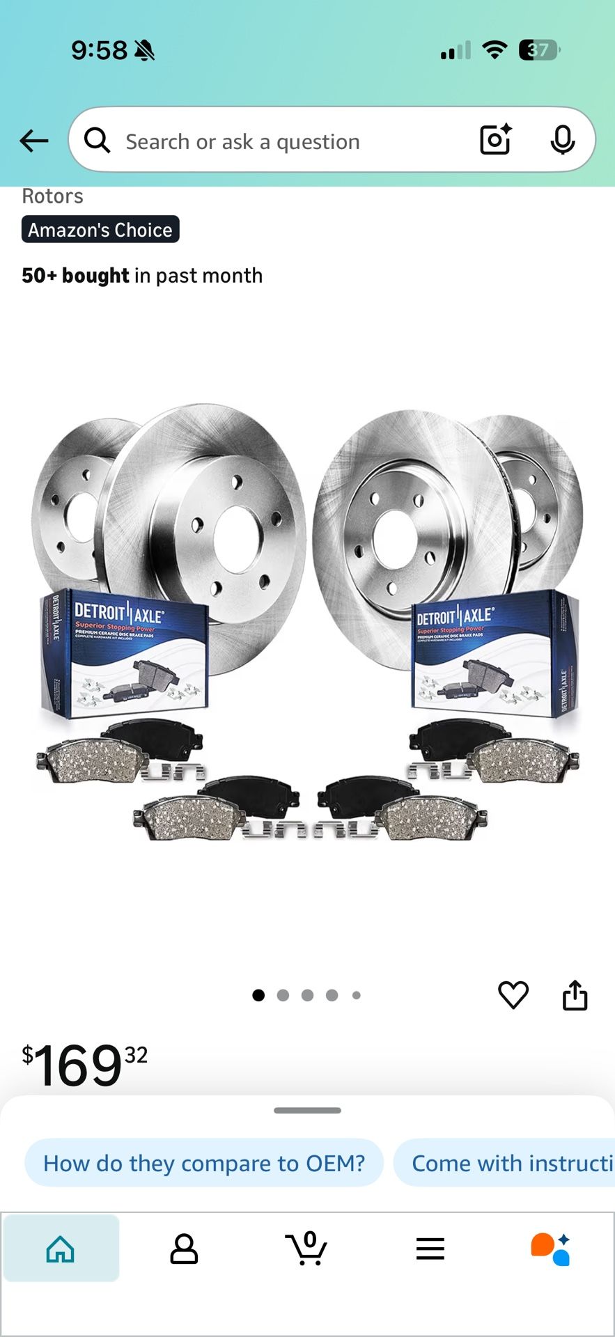 2003 Honda Pilot Brake Pads & Rotors Kit